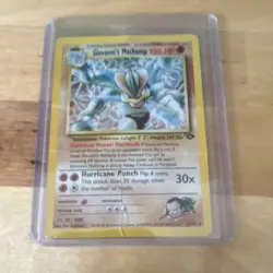 Pokemon Giovanni's Machamp Gym Challenge Holo Rare 6/132 100 HP - Image 1