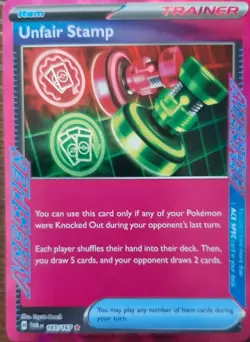 Pokemon TCG Unfair Stamp 165/167 Twilight Masquerade Ace Spec / - Image 1