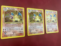 2000 Charizard 4/130 - Base Set 2 - Holo Rare - Pokemon TCG x3 - Image 3