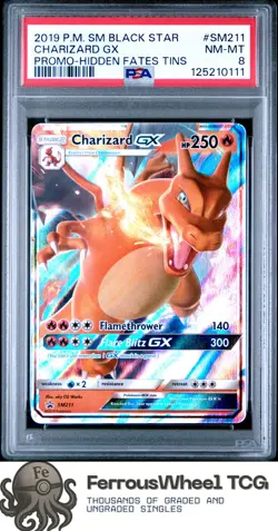 Charizard Gx #8 - 2019 Pokemon Sm Black Star Promo - PSA 8 - Image 1