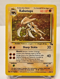 Kabutops 9/62 Holo Rare Unlimited Fossil Pokemon 1298 - Image 1