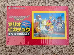 Mario Pikachu Box Japanese Pokemon Center TCG XY Break SEALED - Image 1
