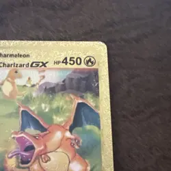 Pokemon Charmander Charmeleon Charizard GX 1/1 (RARE GOLD VERSION) - Image 4