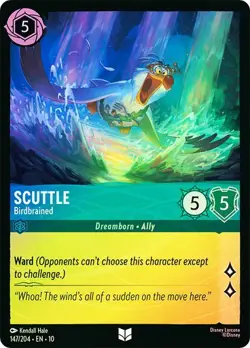 Scuttle Birdbrained 147/204 Whispers in the Well Disney Lorcana Cold Foil - Image 1