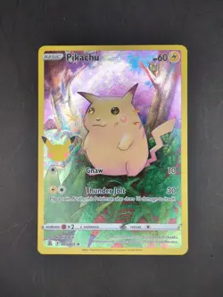 Pikachu Card 5/25 Celebrations Holo Pokemon TCG NM - LP - Image 3