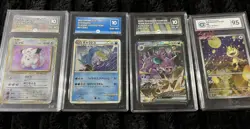 Pokemon Graded Cards x 4 mix slab bundle job lot meowth classic collection - Image 1