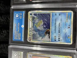 Pokemon Graded Cards x 4 mix slab bundle job lot meowth classic collection - Image 5