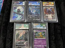 Pokemon Graded Cards x 5 ace slab bundle job lot Vaporeon lucario - Image 1
