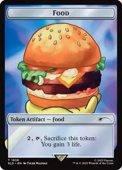 Magic The Gathering Secret Lair - SpongeBob Squarepants Food Token - Image 1