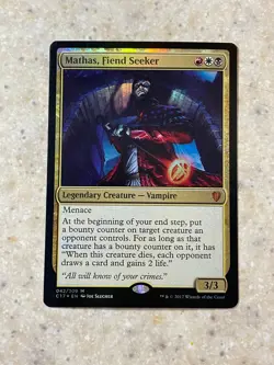 MTG NM Mathas, Fiend Seeker Foil [Commander 2017] - Image 1