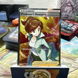 Pokemon Professor's Research Juniper SWSH152 Full Art Trainer Black Star Promo - Image 1