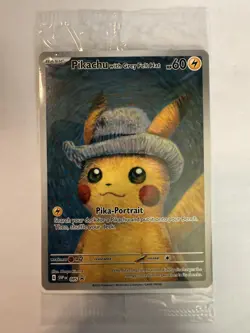 Pikachu With Grey Felt Hat 085 Promo Card Pokemon X Van Gogh - Image 1