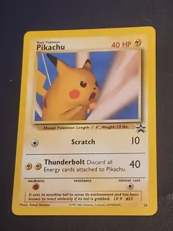 2001 POKEMON CARD PIKACHU SOTC BLACK STAR PROMO #26 - Image 1