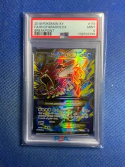 2016 POKEMON XY BREAKPOINT #115 FA/M GYARADOS EX PSA 9 MINT - Image 1