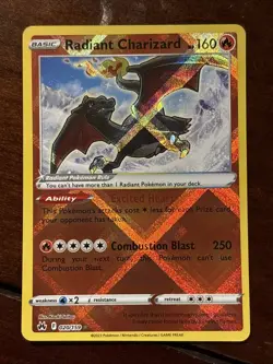 Pokemon Crown Zenith Radiant Charizard 020/159 Holo Rare - Image 1