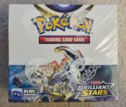 Pokemon SWSH Brilliant Stars Booster Box Factory Sealed - w/ Acrylic Case - Image 2