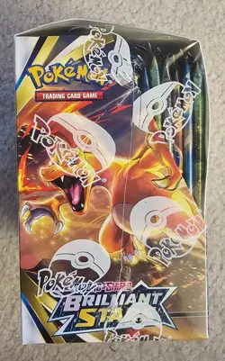Pokemon SWSH Brilliant Stars Booster Box Factory Sealed - w/ Acrylic Case - Image 5