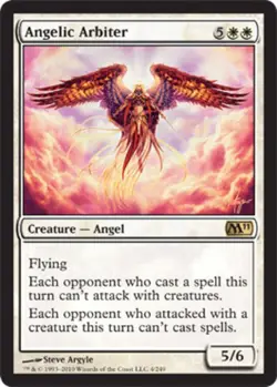 MTG Angelic Arbiter, Magic 2011, Heavily Played, English - Image 1