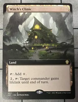 extended art WITCH'S CLINIC 407 Commander 2021 MTG Magic Gathering - Image 1