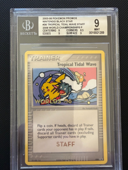 Pokemon 2006 Tropical Tidal Wave English World Championships #36 STAFF BGS 9 - Image 1