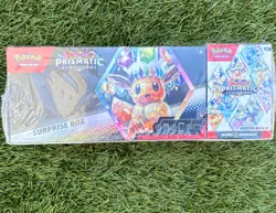 Pokemon Scarlet & Violet Prismatic Evolutions Surprise Box Promo Exclusive Eevee - Image 1