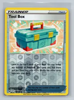 Tool Box Reverse Holo Uncommon SWSH11: Lost Origin SWSH11 Item 168/196 Pokemon C - Image 1