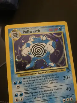Poliwrath Base Set 2 15/130 Holo Rare SWIRL 🌀Pokemon TCG - Image 3