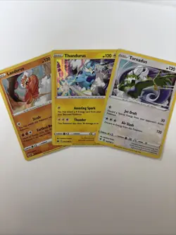 Thundurus 52/198 Tornadus 142/185 and Landorus 148/264 Holo Pokemon Card Lot - Image 1