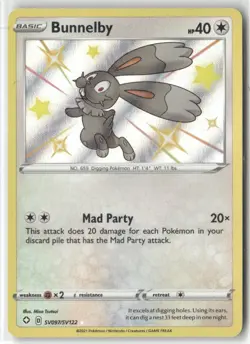 Pokemon Bunnelby Shiny Holo Rare Shining Fates: Shiny Vault SV097/SV122 NM - Image 1