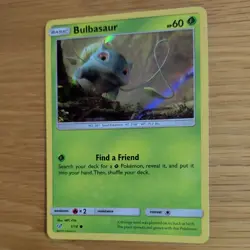 BULBASAUR 1/18 POKEMON CARD (DETECTIVE PIKACHU SET) HOLO - Image 4