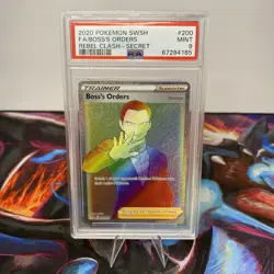 Boss's Orders Graded Pokemon Card PSA MINT 9 200/192 - Image 1