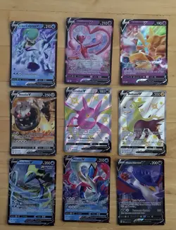 Pokemon TCG Sword & Shield V Card Lot - Ice Rider Calyrex, Enamorus Foil - Image 1