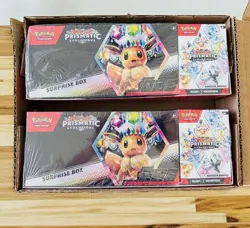 Pokemon Sam’s Club Prismatic Evolutions Booster Bundle + Suprise Box 2 pack. - Image 1