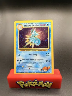 Misty's Seadra PRERELEASE Gym Heroes - Holo Rare 9/132 WOTC Card NM Pokemon TCG - Image 1