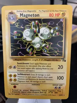 Pokemon TCG Magneton Fossil 26/62 Regular 1999-2000 Wizards Base Set Rare - Image 1