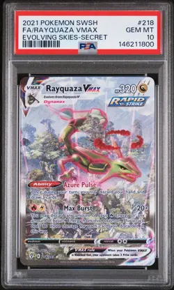 2021 POKEMON SWORD & SHIELD EVOLVING SKIES SECRET FULL ART/RAYQUAZA VMAX PSA 10 - Image 1