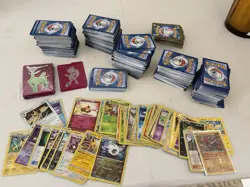 Pokemon Card Lot 800+ Bulk Mixed Cards w Sleeves Rares Reverse Holo Pikachu - Image 1