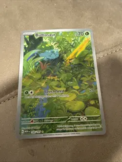 Pokemon TCG Bulbasaur Scarlet Violet-151 Illustration Rare Card 166/165 - Image 1