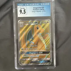 Pokemon TCG Dragonite GX Holo Ultra Rare Card CGC 9.5 Gem Mint - Image 2