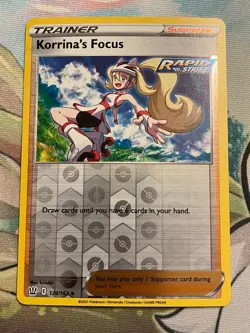 Pokemon Card TCG - Korrinas Focus - Battle Styles - 128/163 - Holo Rare Uncommon - Image 1