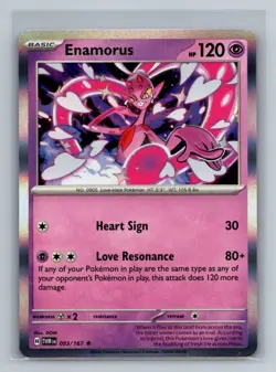 Enamorus - Holo Rare SV06: Twilight Masquerade TWM Psychic 093/167 Pokemon Card - Image 1
