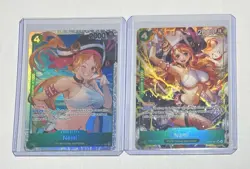 One Piece CCG Nami OP-14 – Regular + Alternate Art 2 Card Lot NM - Image 1