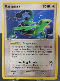 Rayquaza 22/107 Normal Rare Deoxys Pokemon LP/MP Non Holo Pokemon TCG Card - Image 1