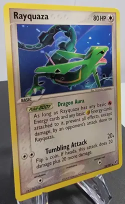 Rayquaza 22/107 Normal Rare Deoxys Pokemon LP/MP Non Holo Pokemon TCG Card - Image 2