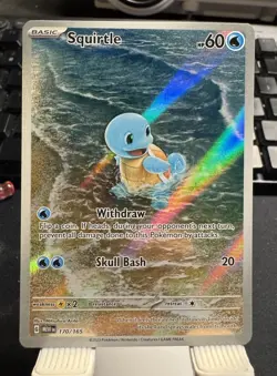Pokemon Squirtle Holo Card TCG SV Scarlet & Violet 151 Series 170/165 - Image 1