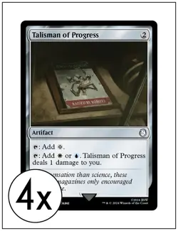 4x Talisman of Progress, Magic the Gathering, MTG NM - Image 1