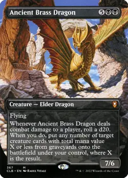 MTG - Ancient Brass Dragon - Fanart Battle for Baldur's Gate - EDH / Playtest - Image 1