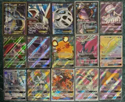 POKEMON XY & SUN & MOON ERA ESPEON CHARIZARD GX SKARMORY EX FULL ART 15 CARD LOT - Image 1