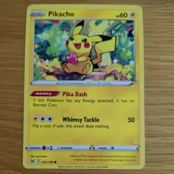 PIKACHU 052/196 POKEMON CARD (LOST ORIGIN SET) - Image 2