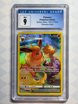 2022 Pokemon Brilliant Stars Flareon Holo TG01/TG30 CGC 9 Mint - Image 1